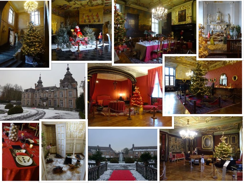 kerst in kasteel Modave collage